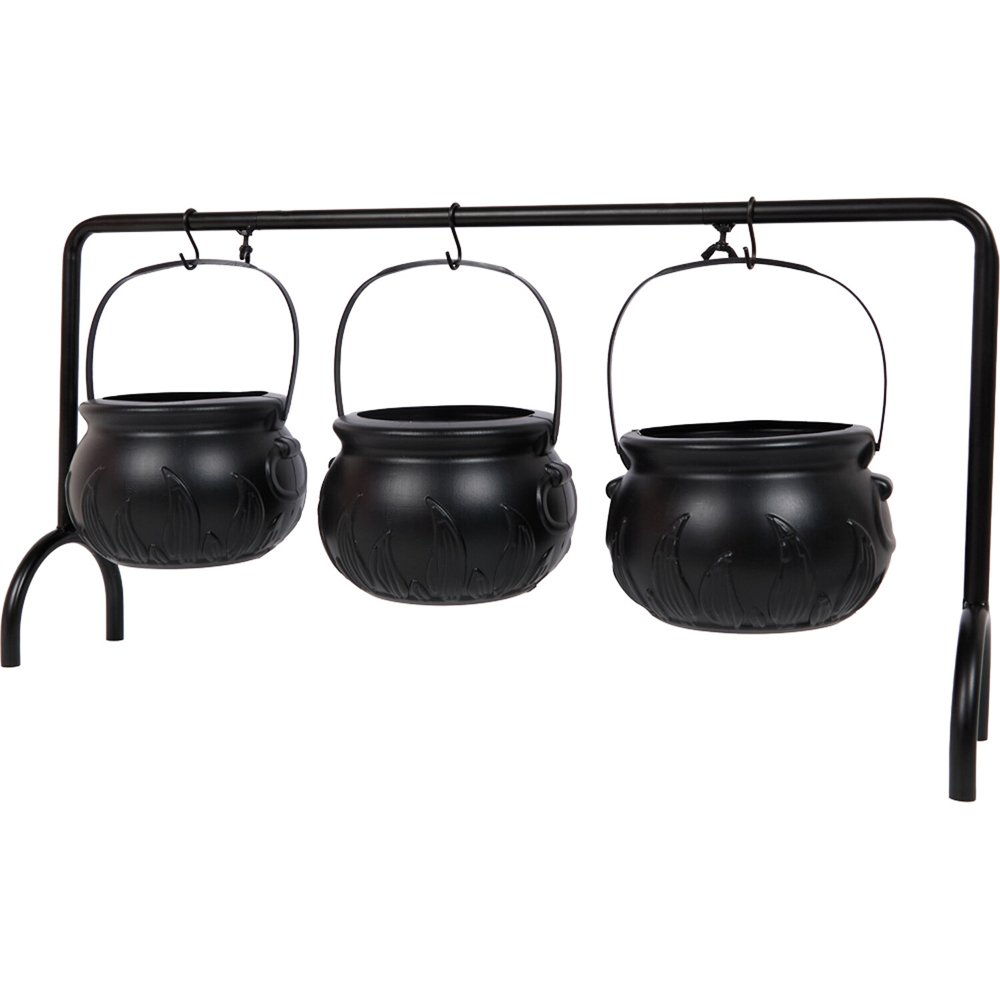 Cauldron Serving Stand with Bowls Black Image 2