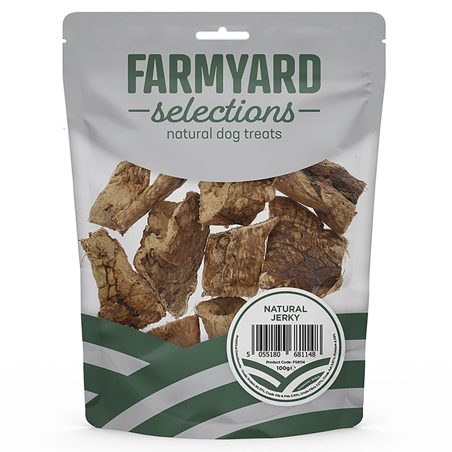 Farmyard Selections Natural Jerky Dog Treats 100g - Brown Image