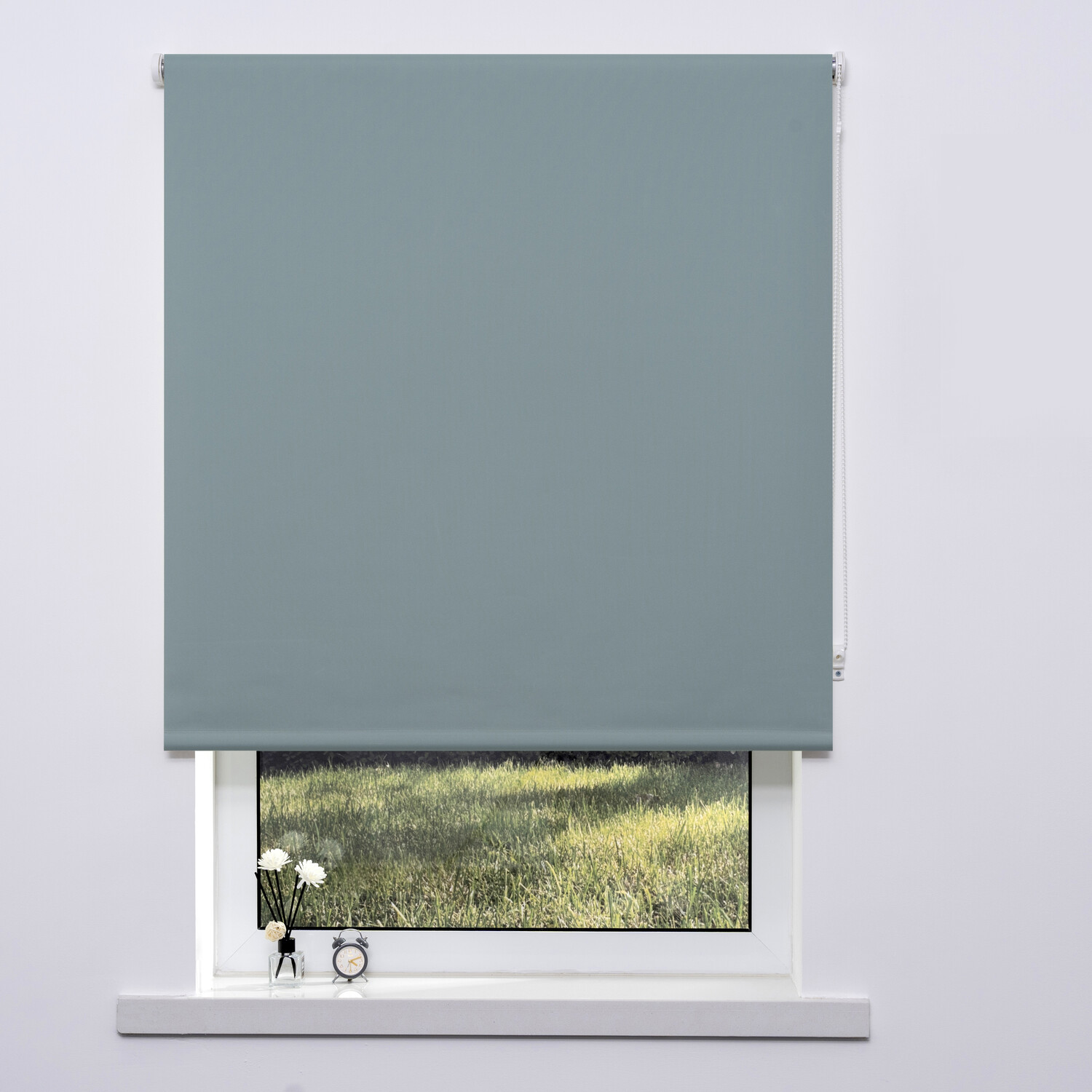 Plain Blackout Blinds Jade Green 60cm Image 1