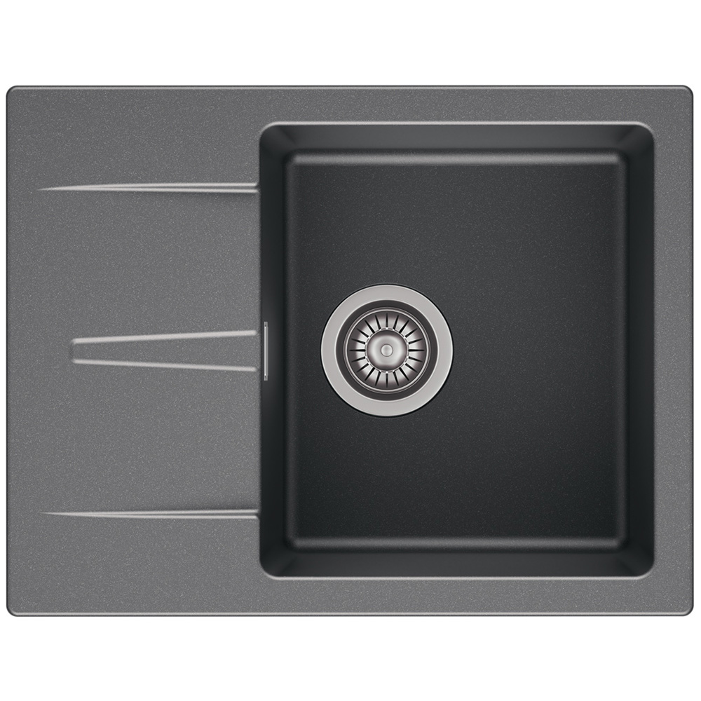 Reginox Avignon 10 BS Grey Silvery Compact Granite Sink and Bowl 595 x 460mm Image 1