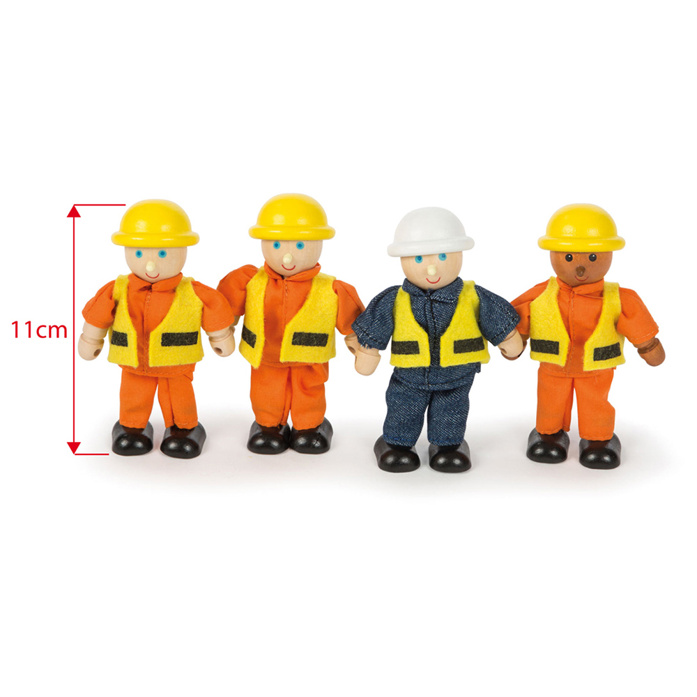 Tidlo Wooden Builder Figures 4 Pack Image 4