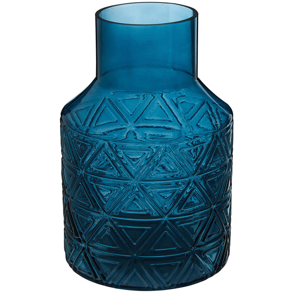 Premier Housewares Blue Complements Dakota Glass Vase Image 1