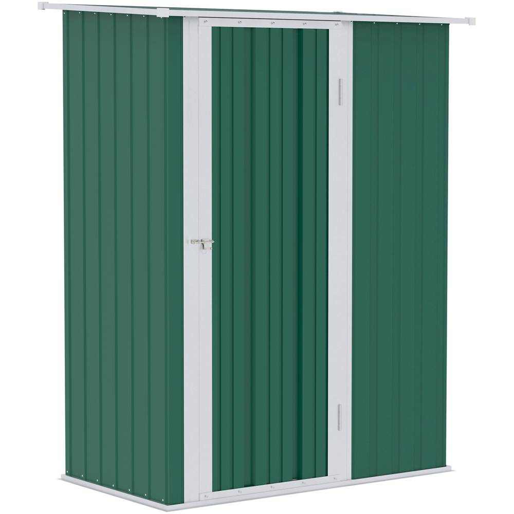 Outsunny 4.7 x 2.8ft Green Lockable Garden Storage Shed Image 1