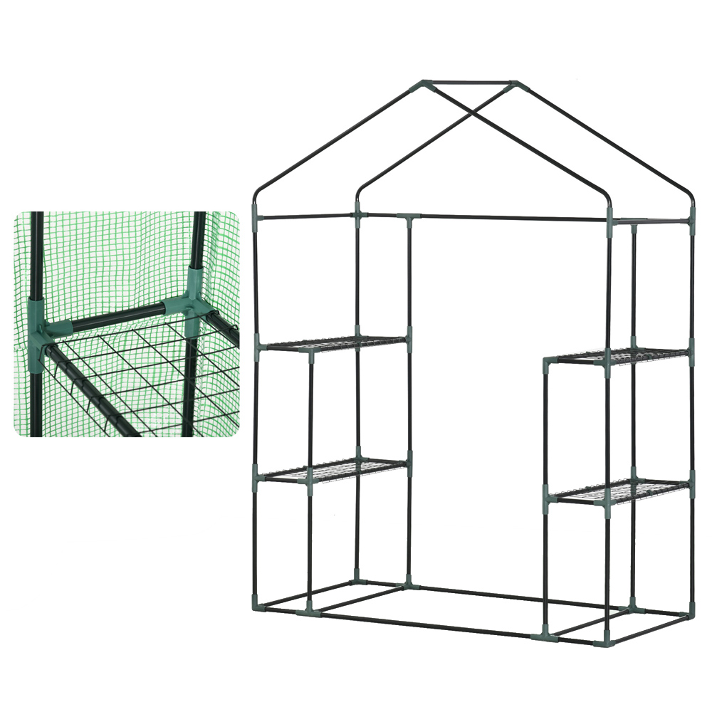 Outsunny Green PE 4.6 x 2.4ft Walk In Portable Mini Greenhouse Image 8