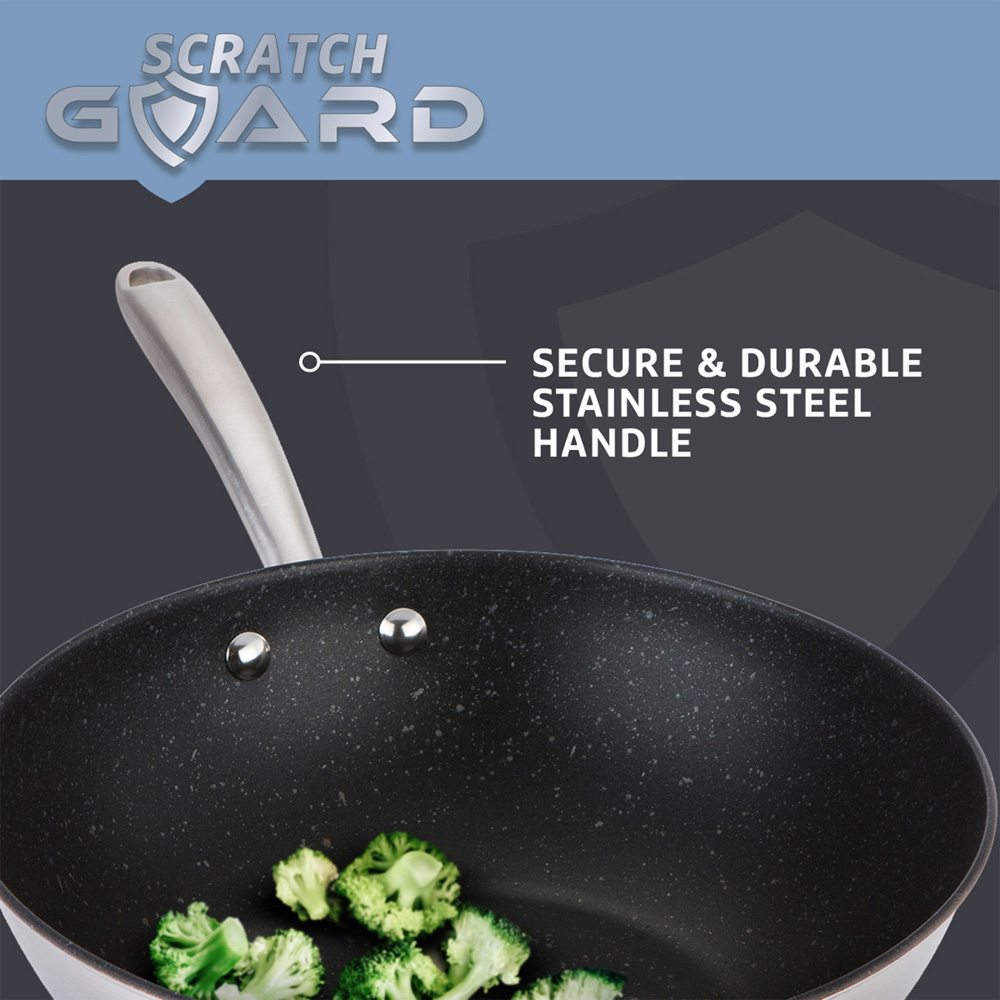 Prestige 29cm Scratch Guard Stainless Steel Stir Fry Pan Image 4