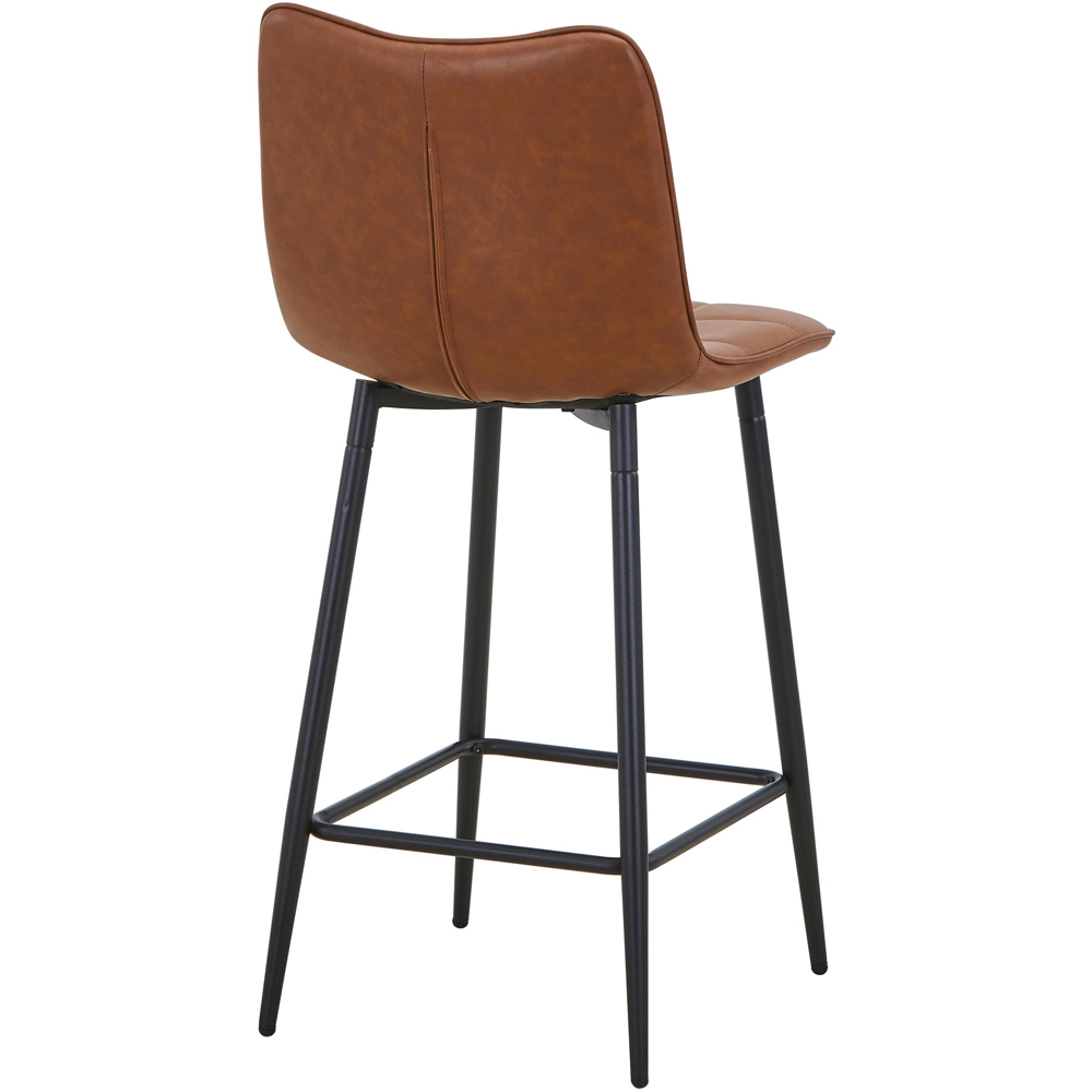 Portland Kensington Tuscan Tan Faux Leather Bar Stool Image 2