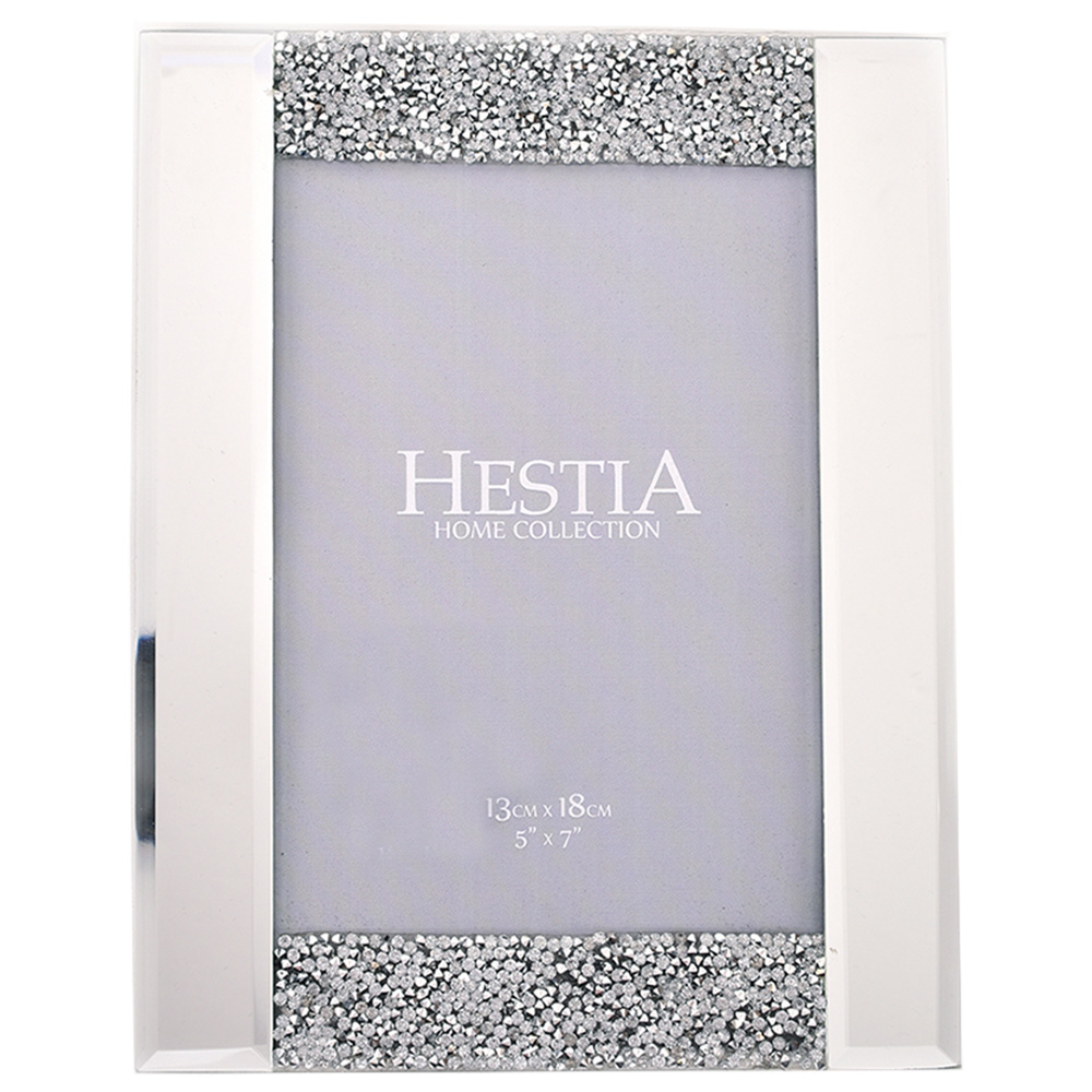 Hestia Diamante and Mirrored Photo Frame 5 x 7inch Image 1