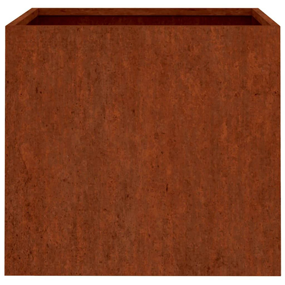vidaXL Brown Corten Steel Garden Planter 29 x 30 x 32cm 2 Pack Image 5