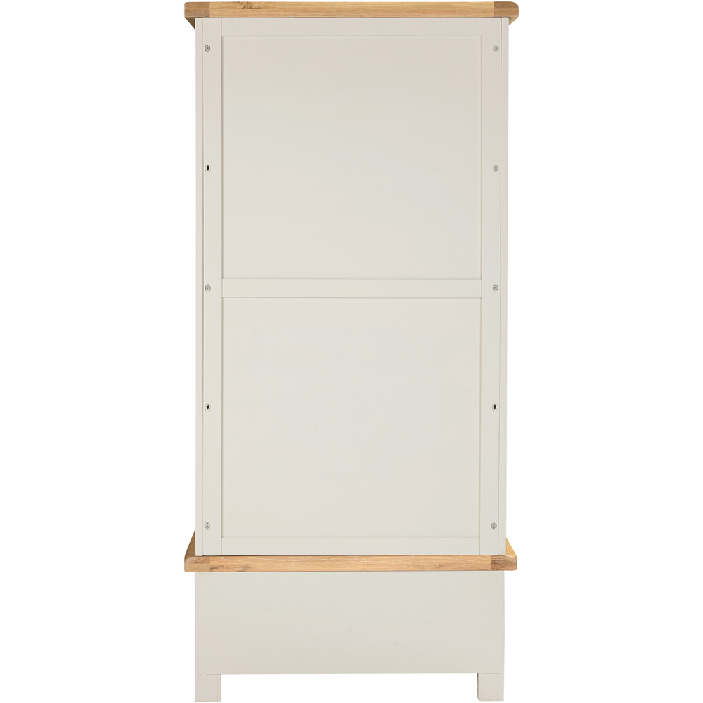 Seconique Windsor 2 Door Single Drawer Ivory and Oak Wardrobe Image 3