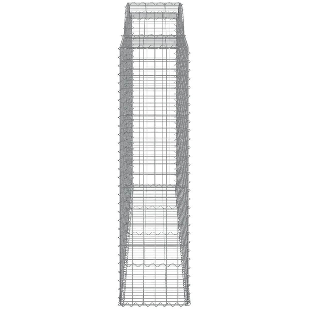 vidaXL Silver Galvanised Iron Arched Gabion Basket 300 x 50 x 180/200cm Image 3