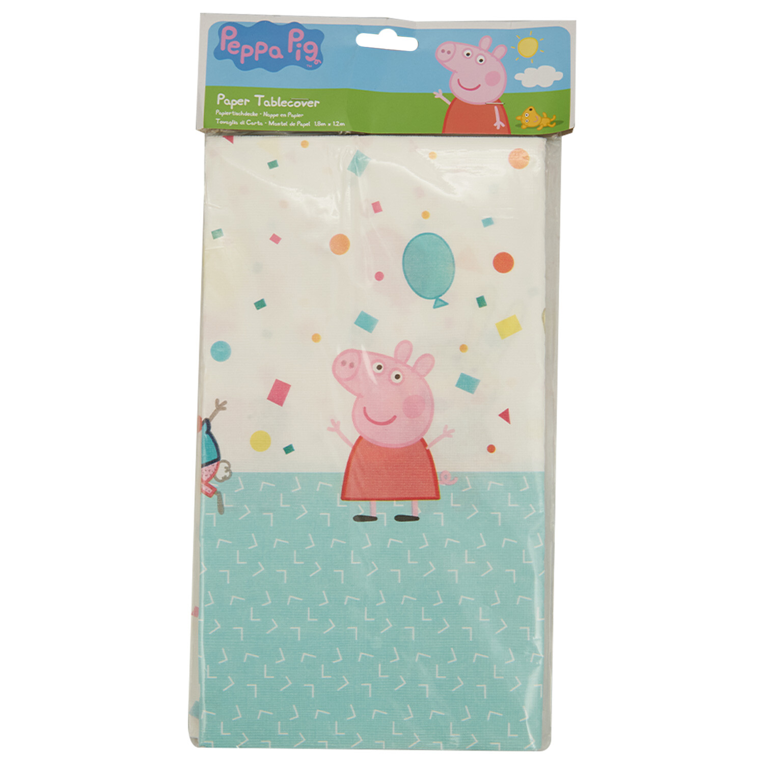 Peppa Pig Paper Tablecover - Blue Image 1