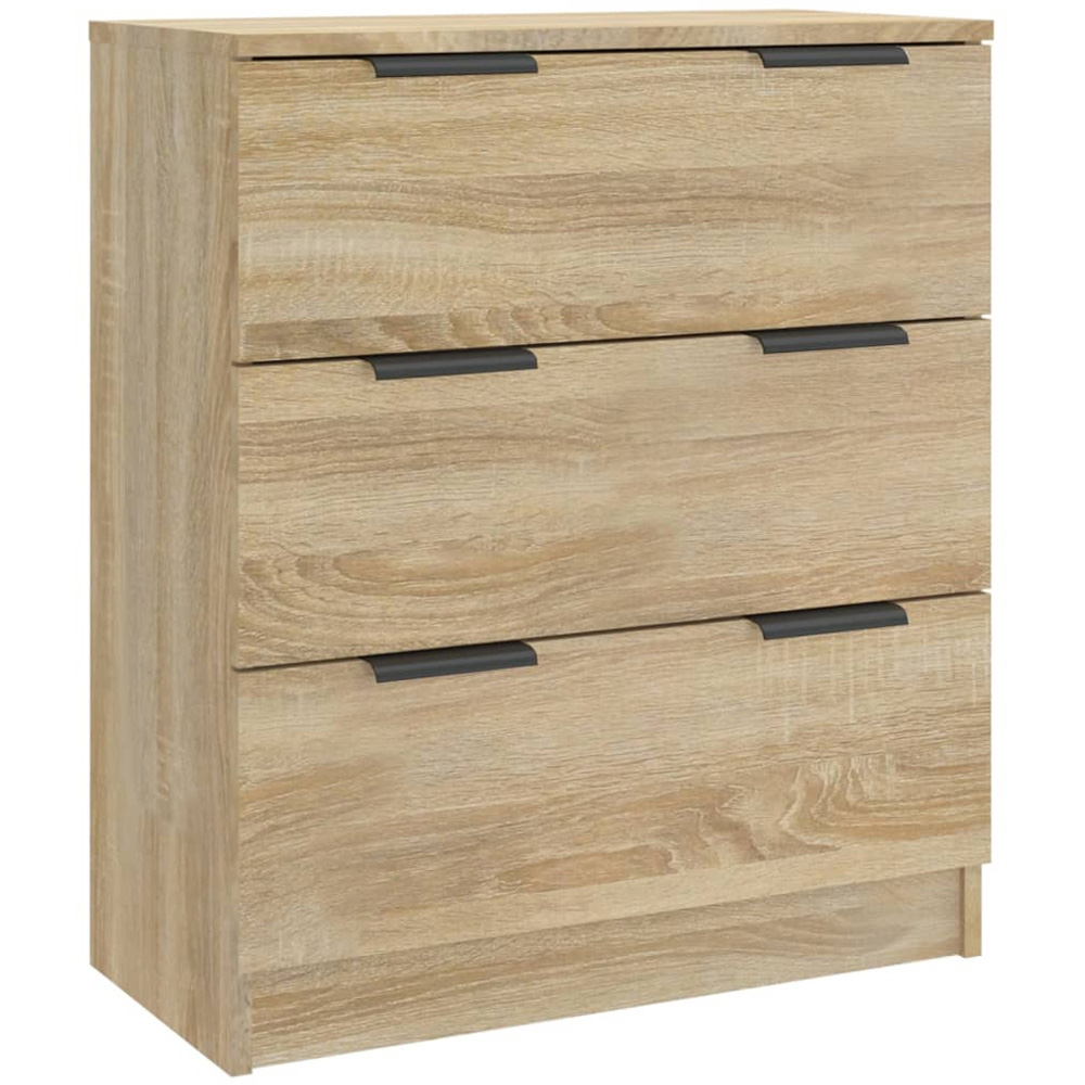 vidaXL 4 Door 3 Drawer Sonoma Oak Sideboard Image 3