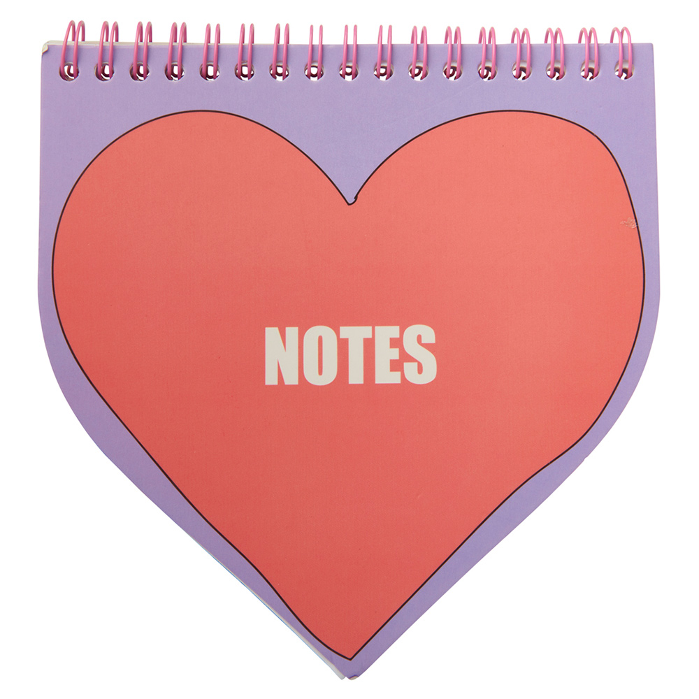 Wilko Sassy Heart Shaped Notebook Image 1