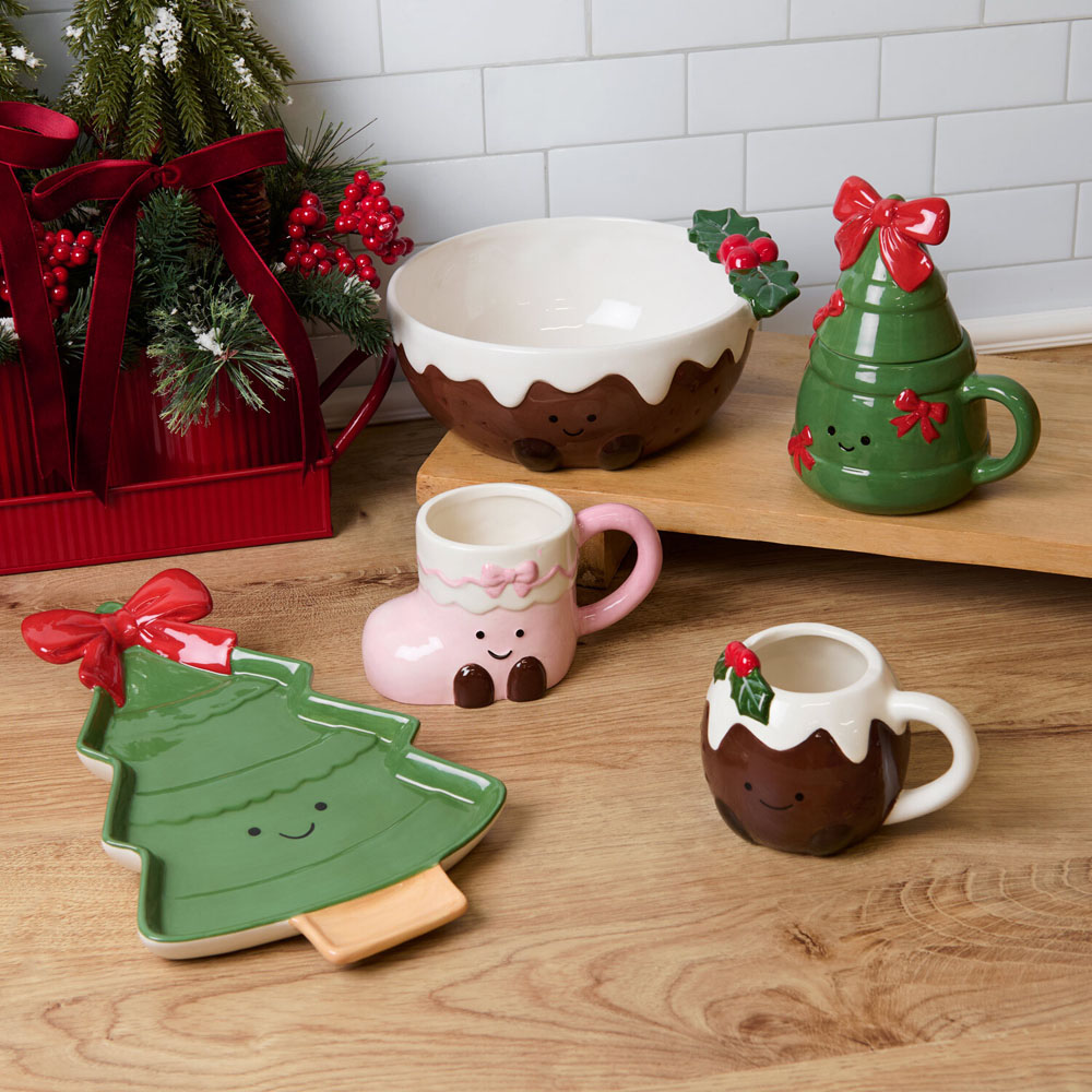 Cute Xmas Pudding 3D Mug Image 2