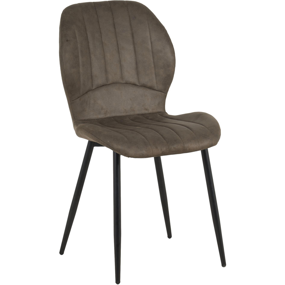 Indoor Living New York 4 Seater Grey Jaydn Leather Dining Table Set Image 5