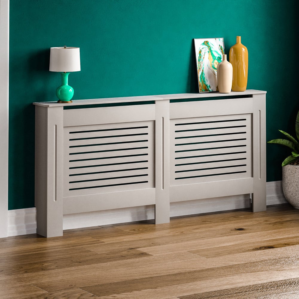 Vida Designs Milton Grey Large Radiator Cover Image 2