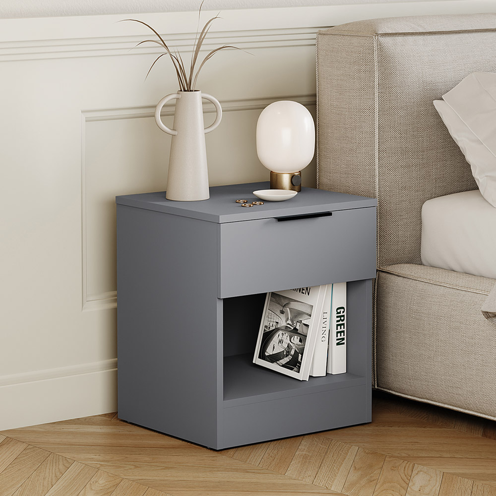 VIDA DESIGNS Trega Grey 3 Piece Bedroom Furniture Set Image 2