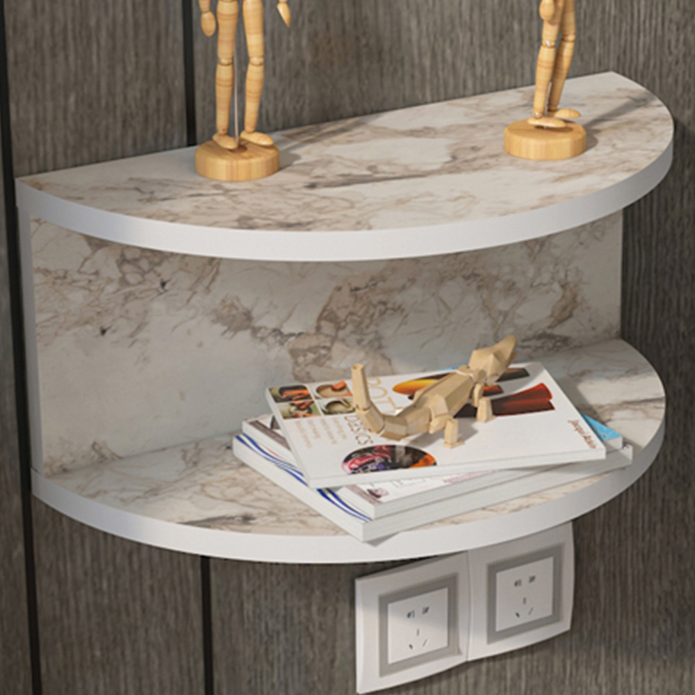Decorotika Bella Single Shelf Ephesus Floating Bedside Table Image 1