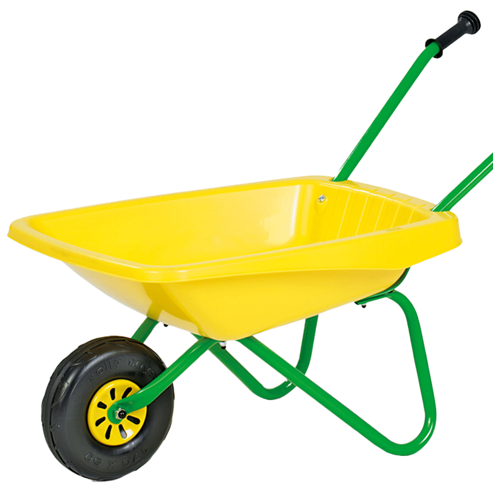 Robbie Toys Yellow and Green Kid’s Metal and Plastic Wheelbarrow Image 2