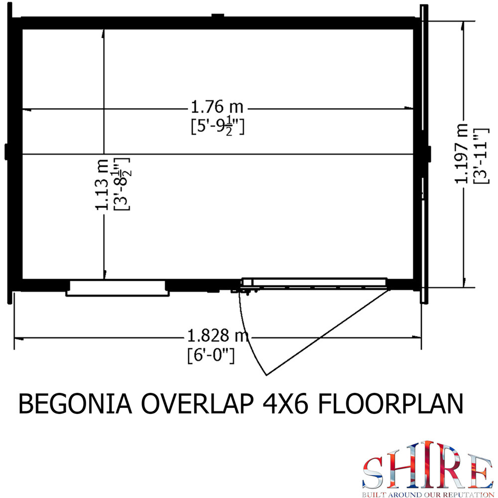 Shire 6 x 4ft Dip Treated Overlap Reverse Apex Shed Image 8