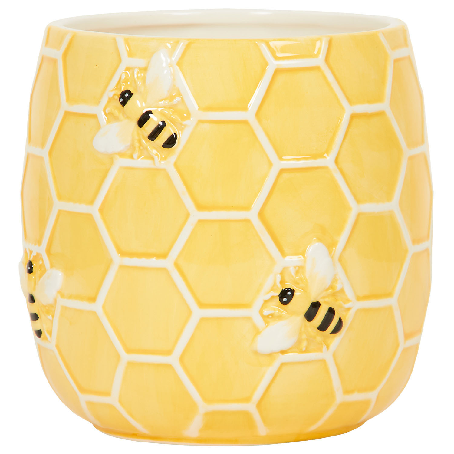 Honeycomb Plant Pot - Yellow Image 2