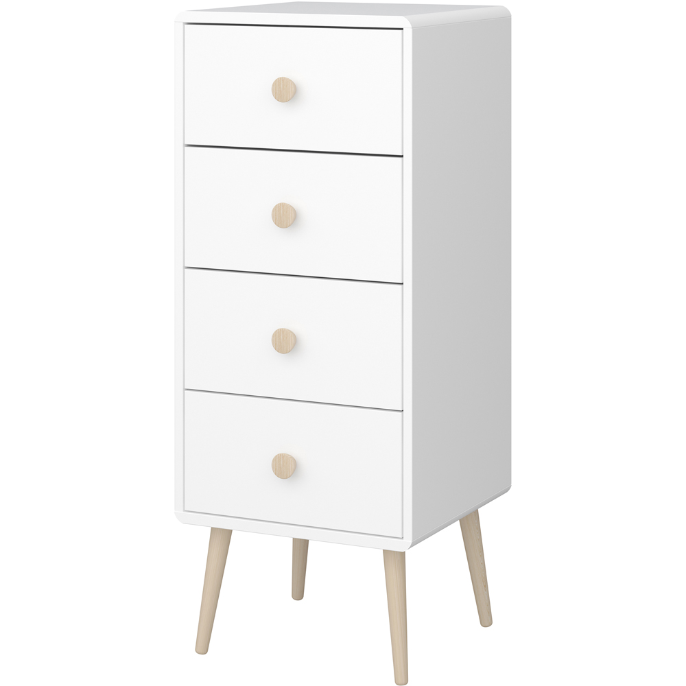 Florence Gaia 4 Drawer Pure White Storage Chest Image 4