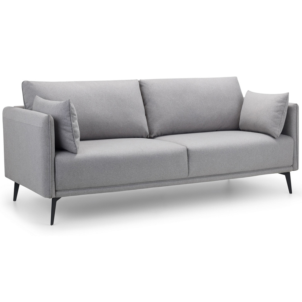 Julian Bowen Rohe 3 Seater Platinum Wool Sofa Image 2