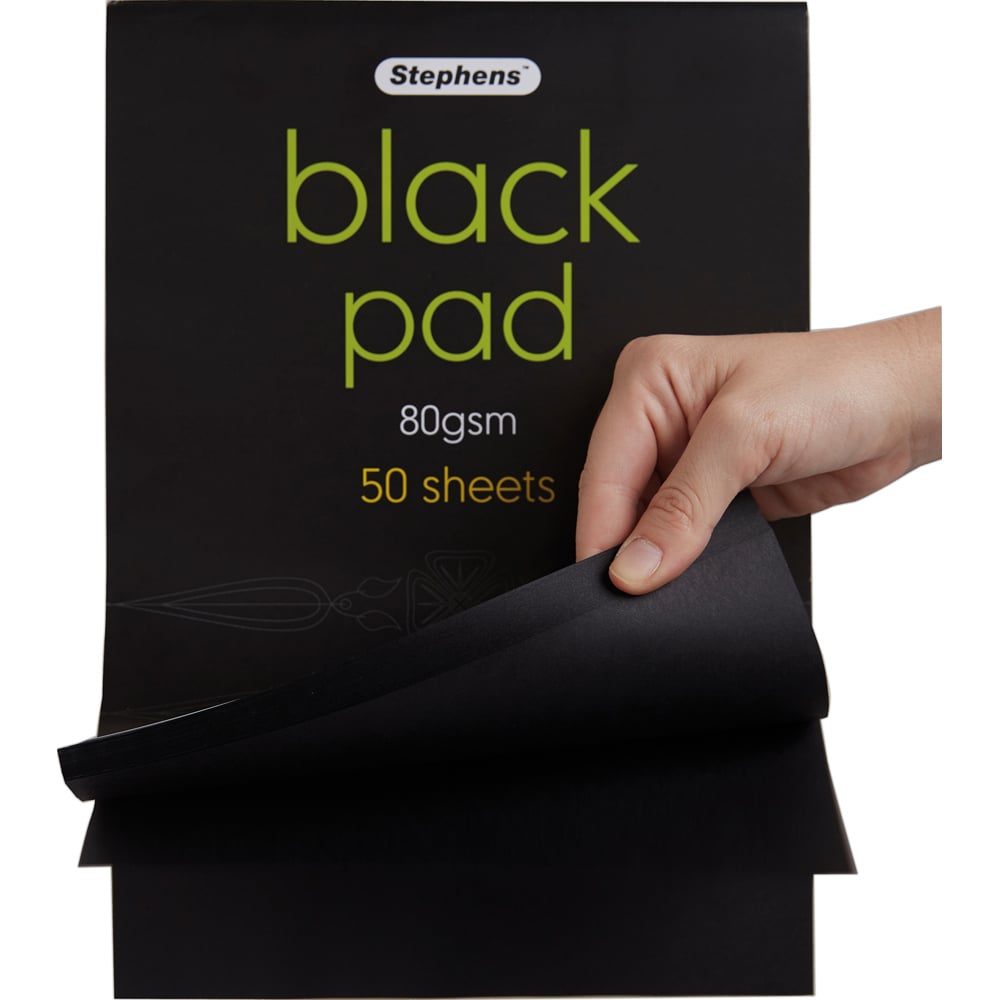 Stephens A4 Black Pad 50 Sheets 80gsm Image 2