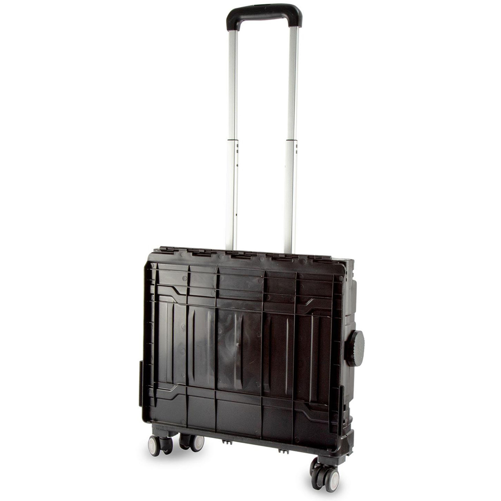 Sewing Online YN8806-BLACK Black Plastic Foldable Craft and Sewing Trolley 34 x 39 x 38cm Image 3