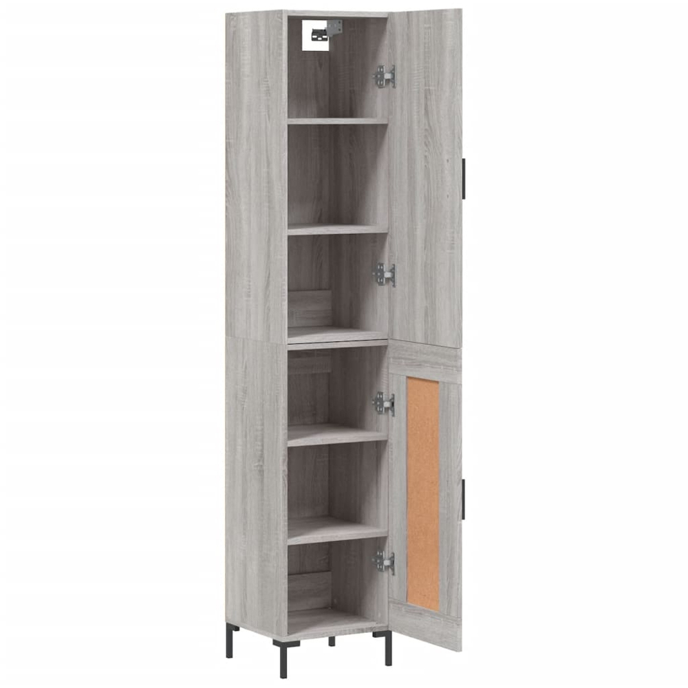 vidaXL 2 Door Grey Sonoma Highboard Image 4