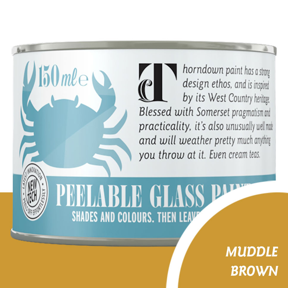Thorndown Muddle Brown Peelable Glass Paint 150ml Image 3