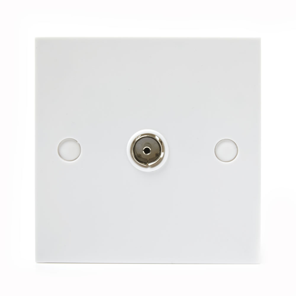Wilko Flush Coaxial Outlet Plate Image