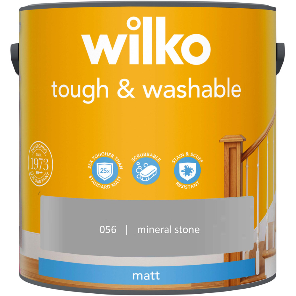 Wilko Tough & Washable Mineral Stone Matt Emulsion Paint 2.5L Image 2