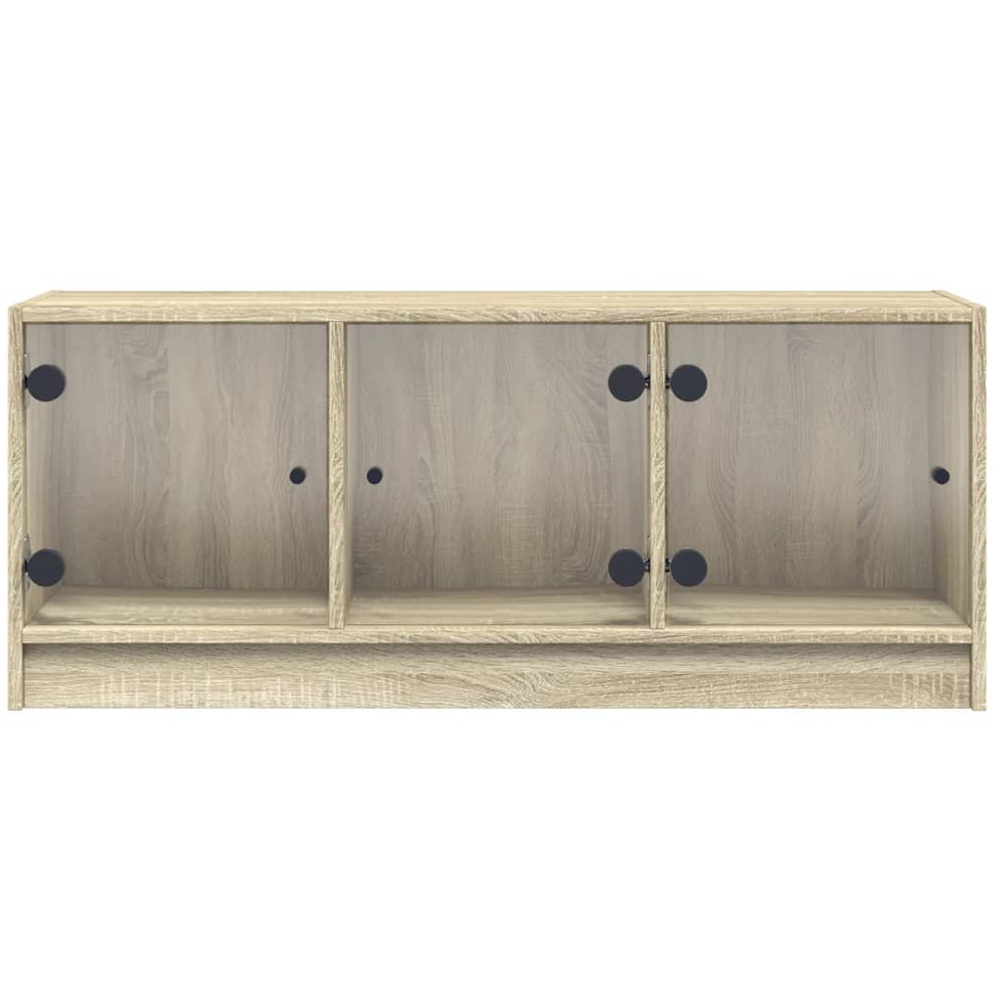 vidaXL 3 Glass Door Sonoma Oak TV Cabinet Image 6