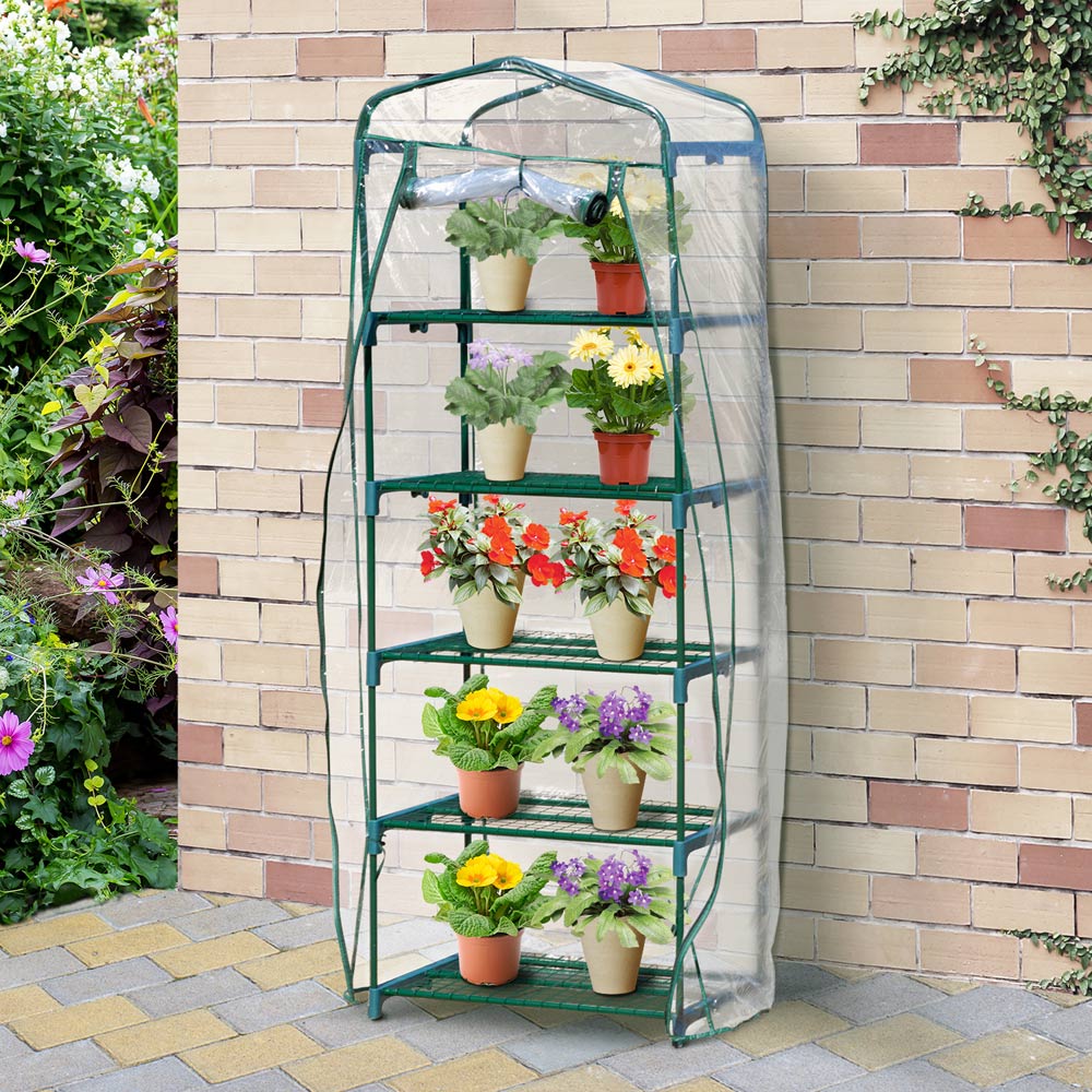 Outsunny 5 Tier PVC 2.3 x 1.6ft Mini Greenhouse Image 2