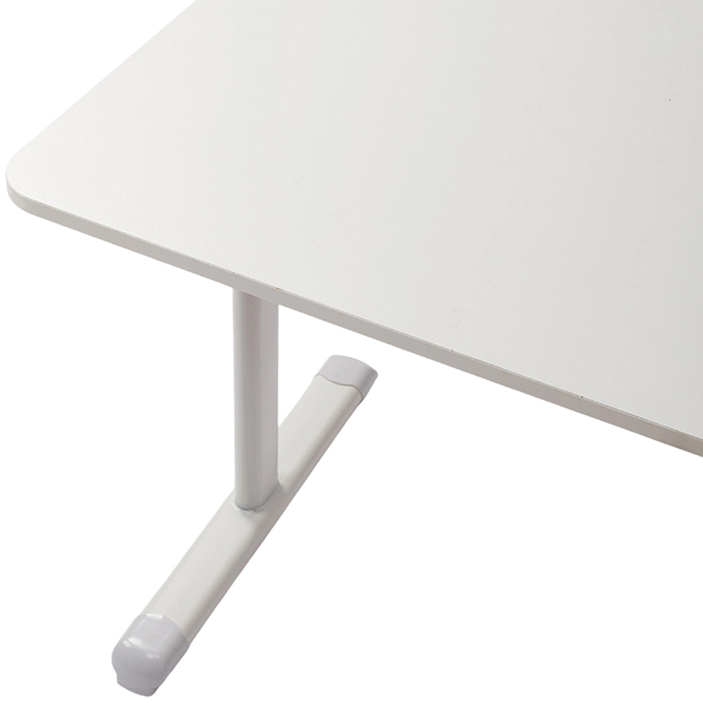 Living and Home Height Adjustable White Office Desk Image 3