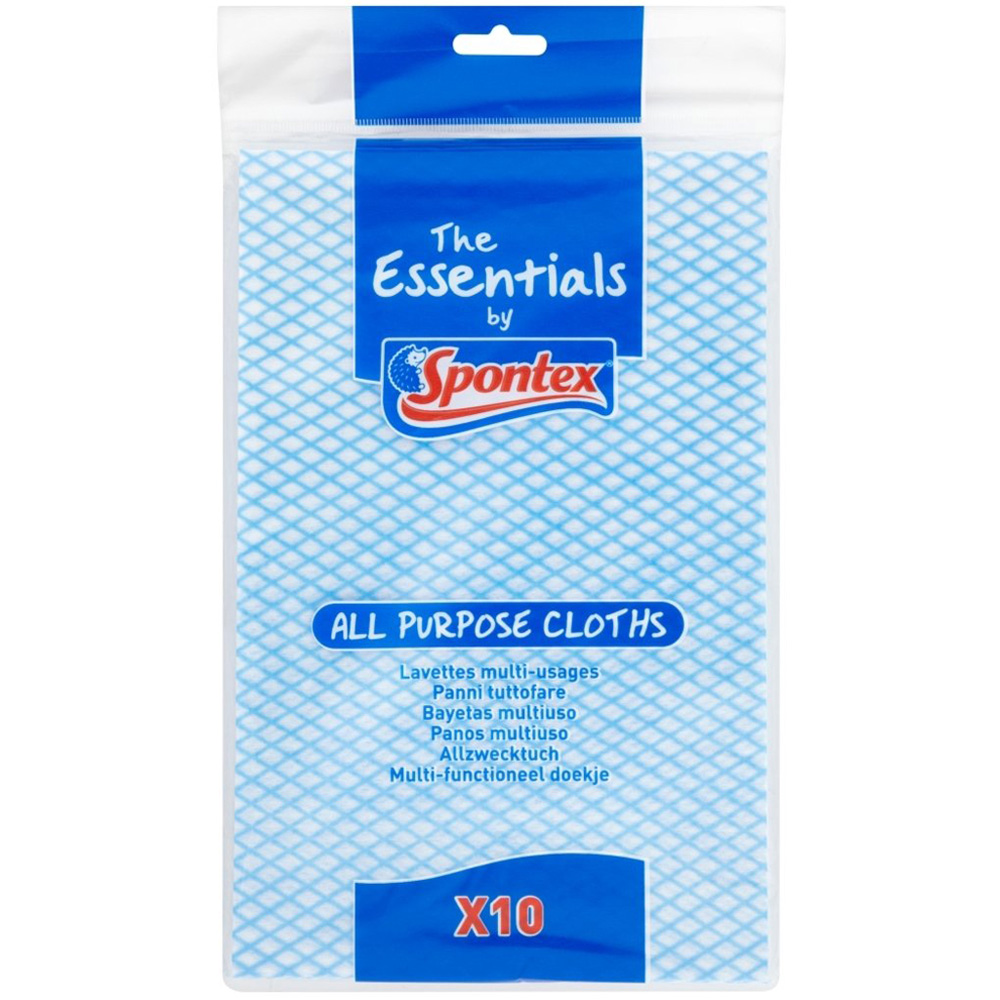Pack of 10 Spontex Essentials All Purpose Cleaning Cloths Image