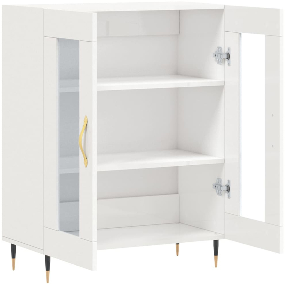 vidaXL 2 Door High Gloss White Sideboard Image 6