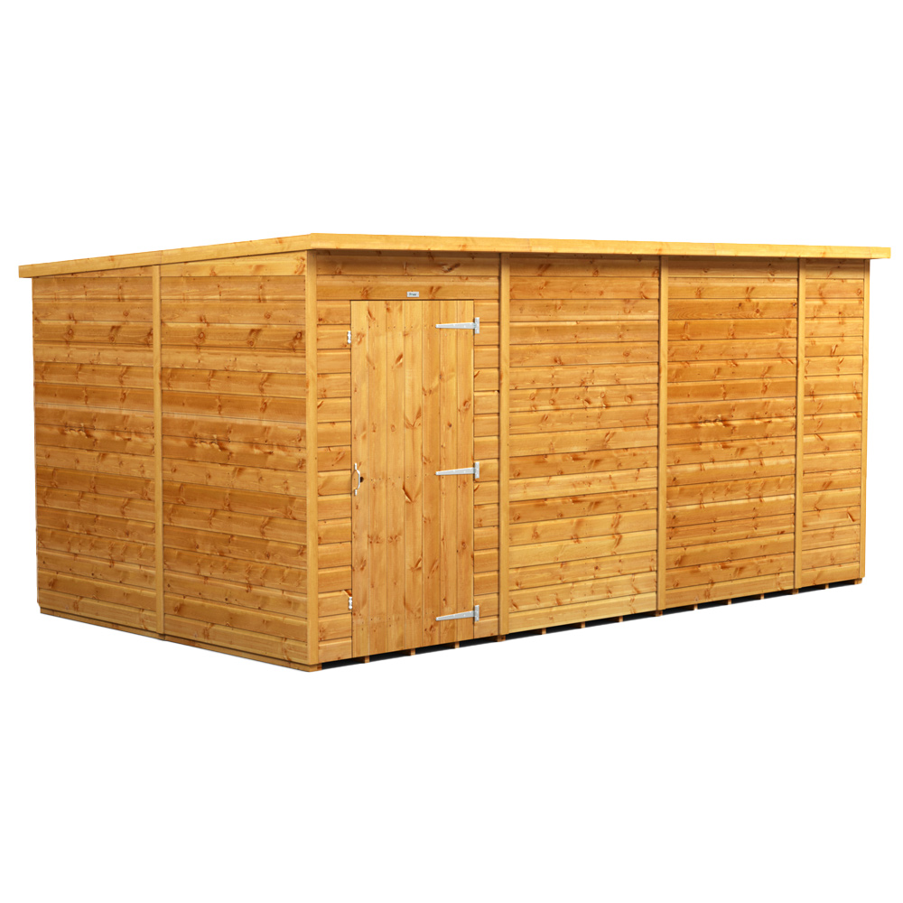 Power Sheds 14 x 8ft Pent Wooden Shed Image 1