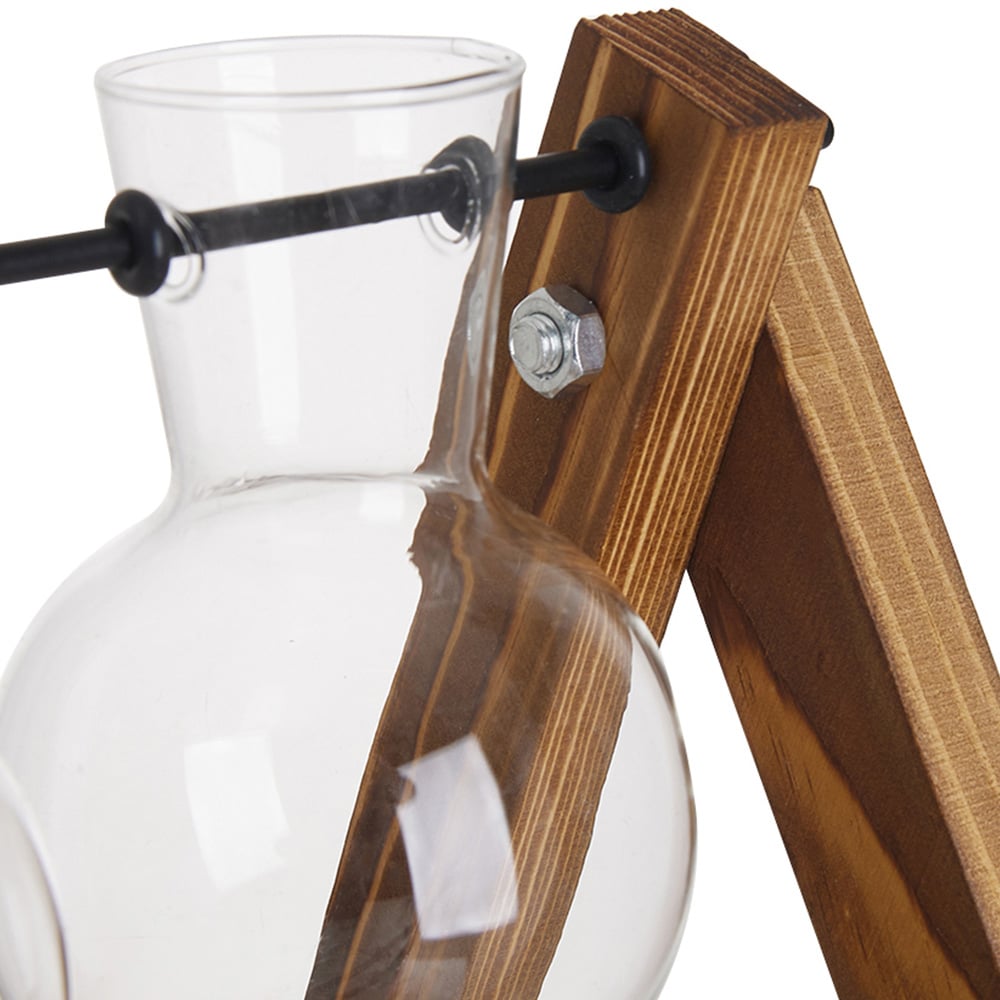 Living and Home 5 Bulb Vase Wooden Plant Propagation Station 14cm Image 4