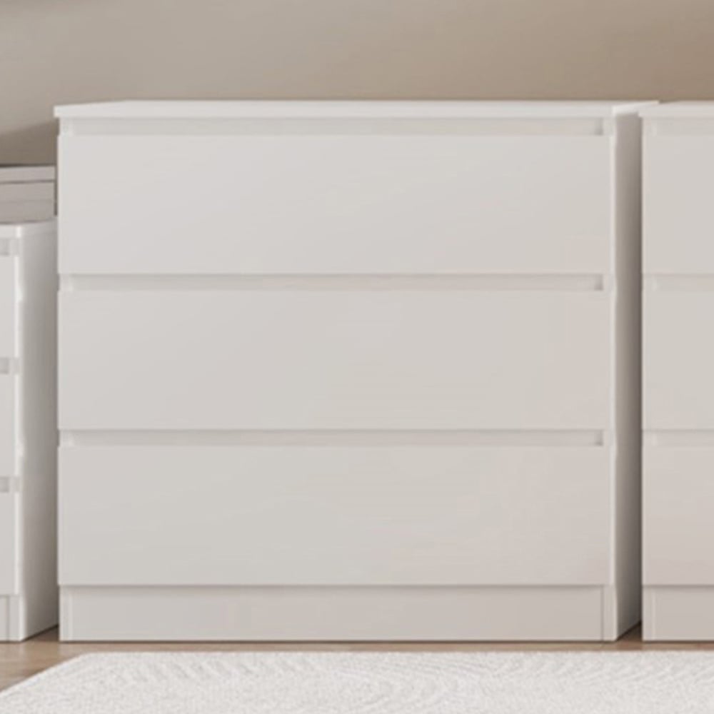 Seconique Malvern 3 Drawer White Chest of Drawers Image 1
