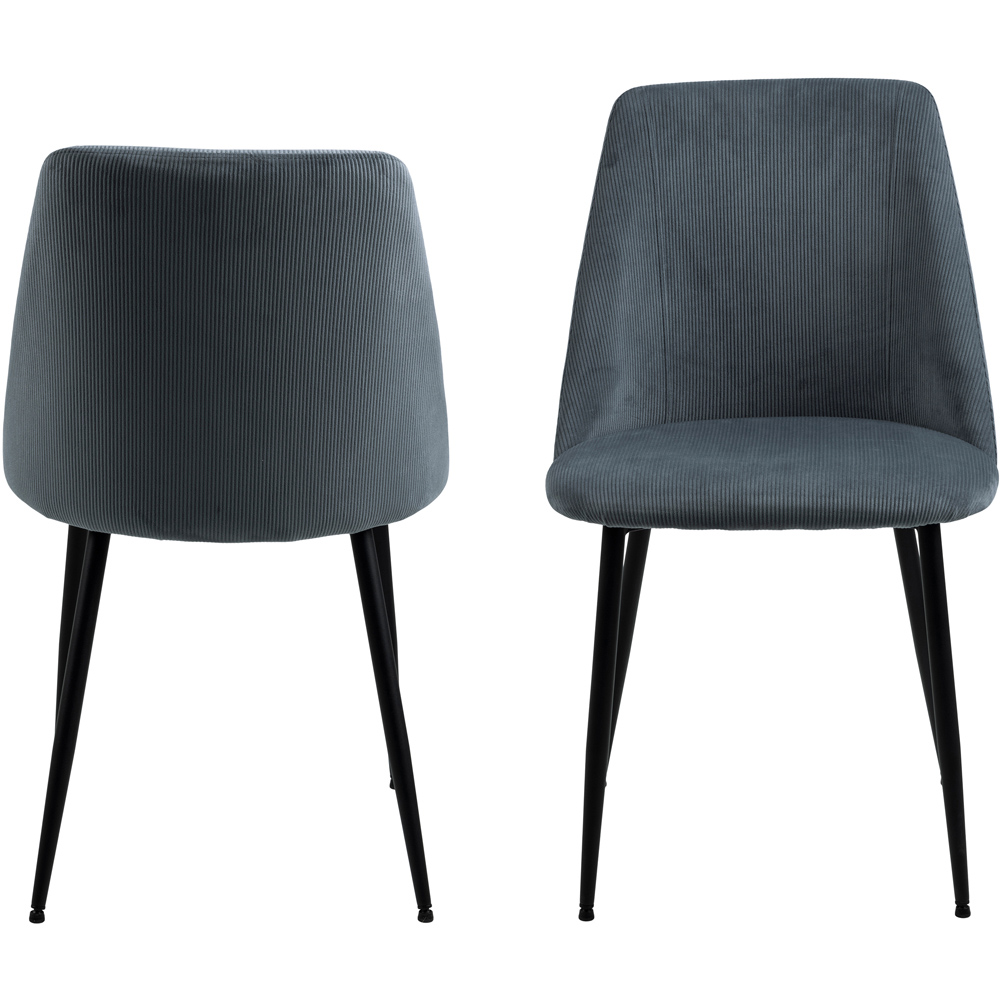 Florence Ines Set of 4 Grey Dining Chair Image 3