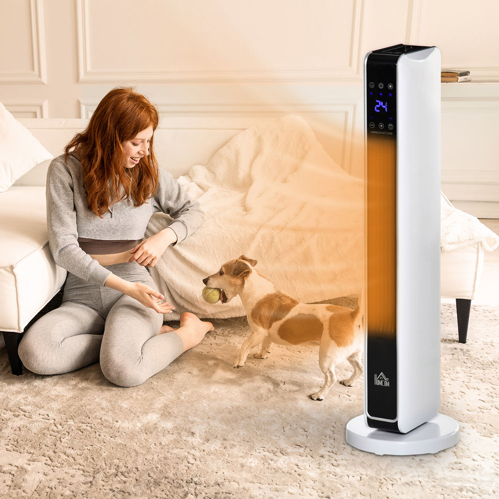 HOMCOM Indoor Tower Heater with Remote 2200W Image 2
