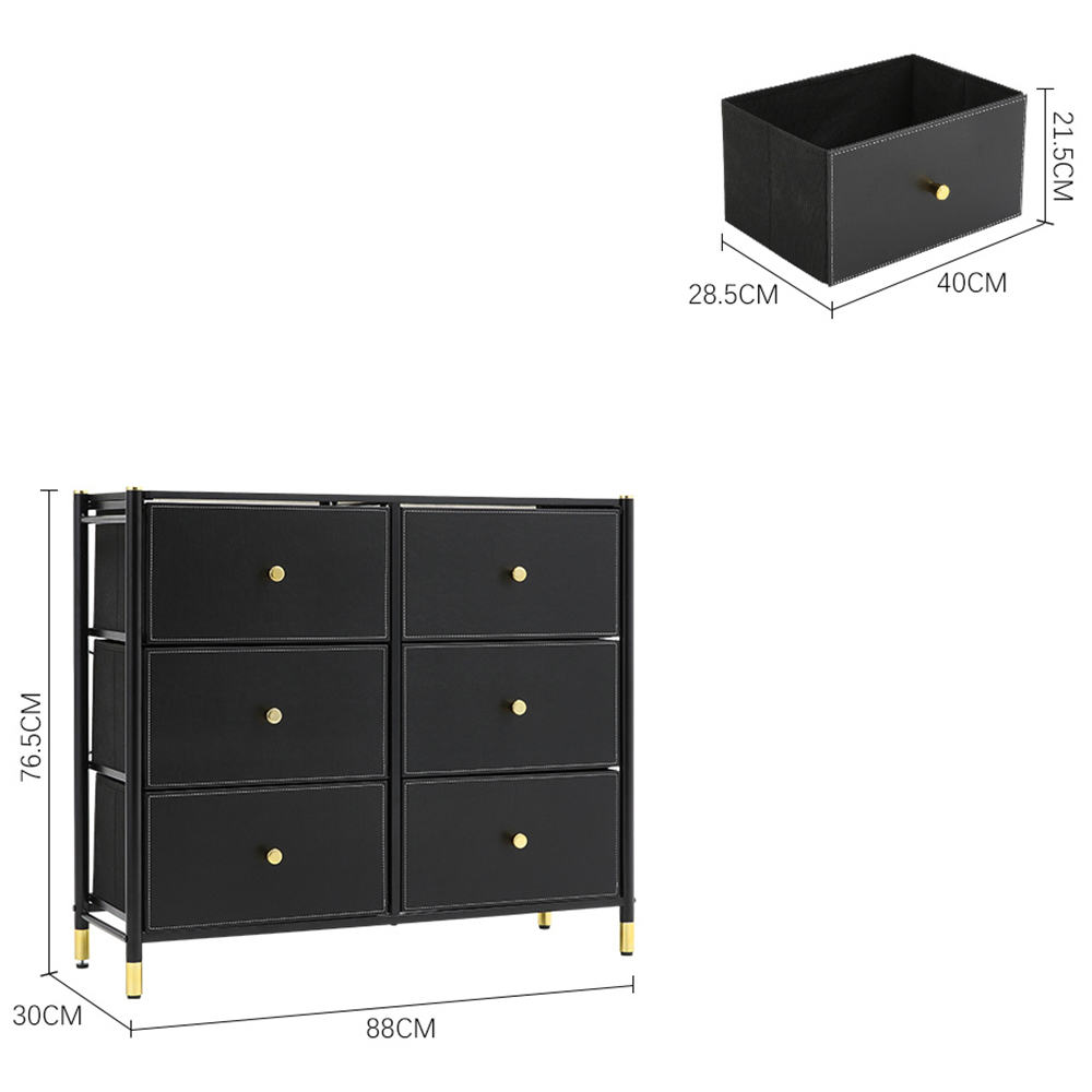 H&O Direct 6 Drawer Plastic Storage Cabinet Image 6