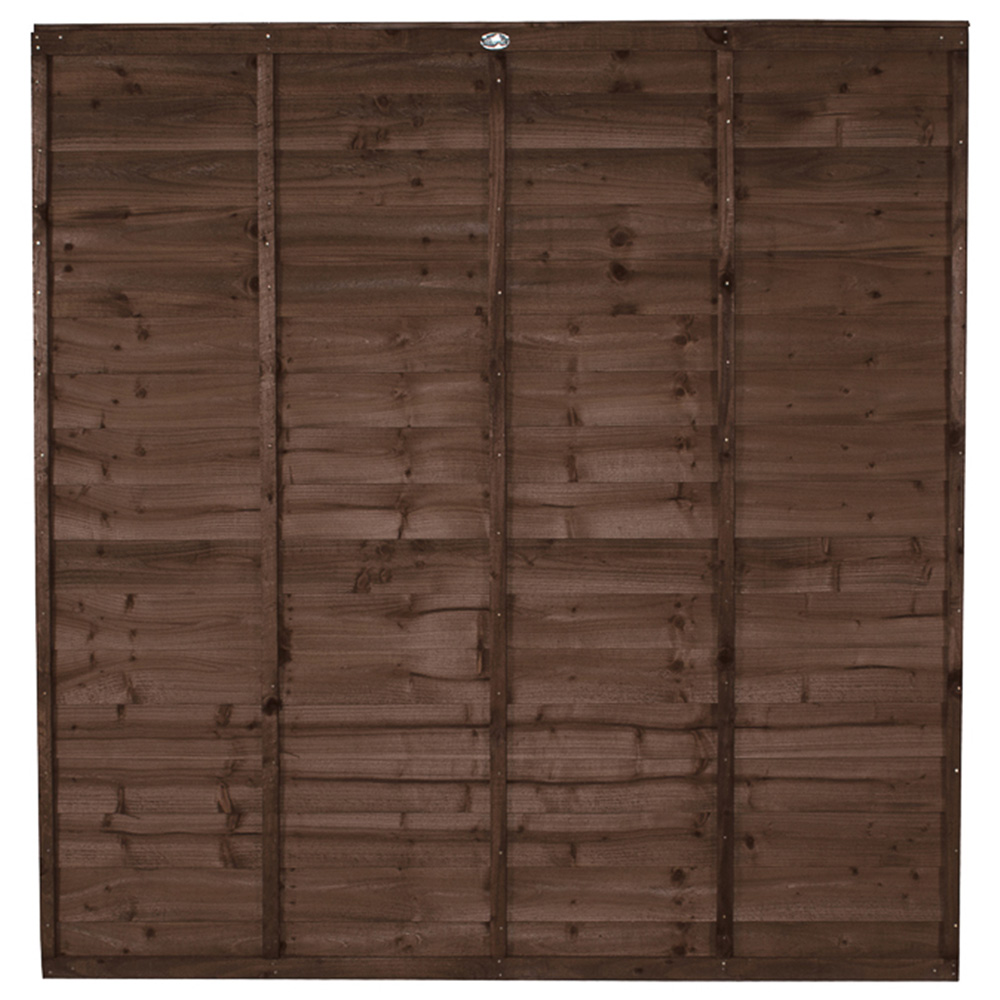 Forest Garden 6 x 6ft Brown Overlap Fence Panel Image 3