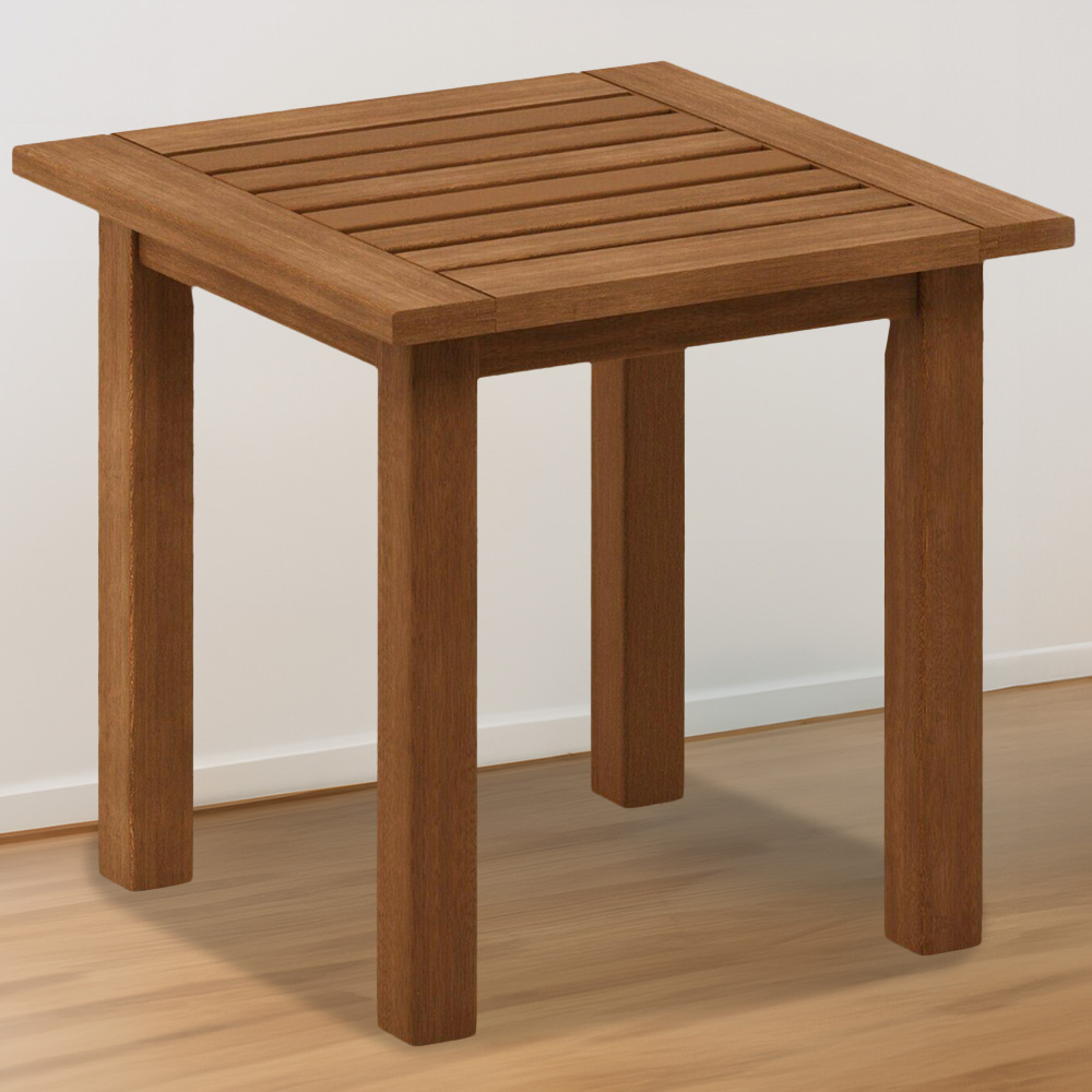 Walplus Tioman Natural Hardwood End Table Image 1