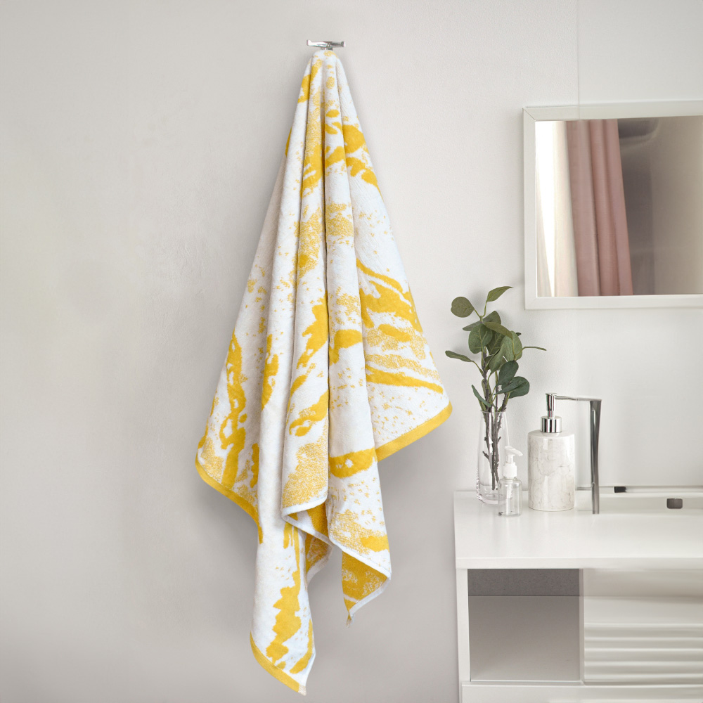 Velosso Marble Gold Bath Towel 2 Pack Image 2