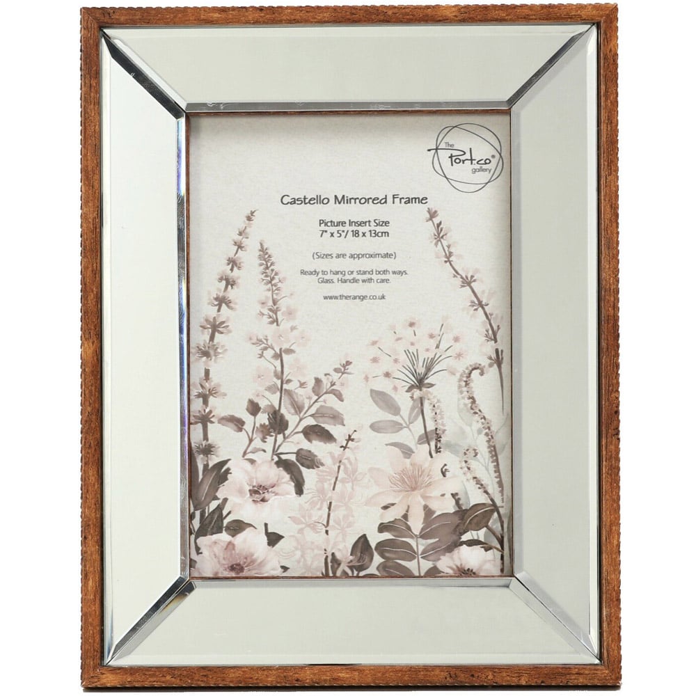 Castello Mirrored Frame - Brown / 7x5in Image 1