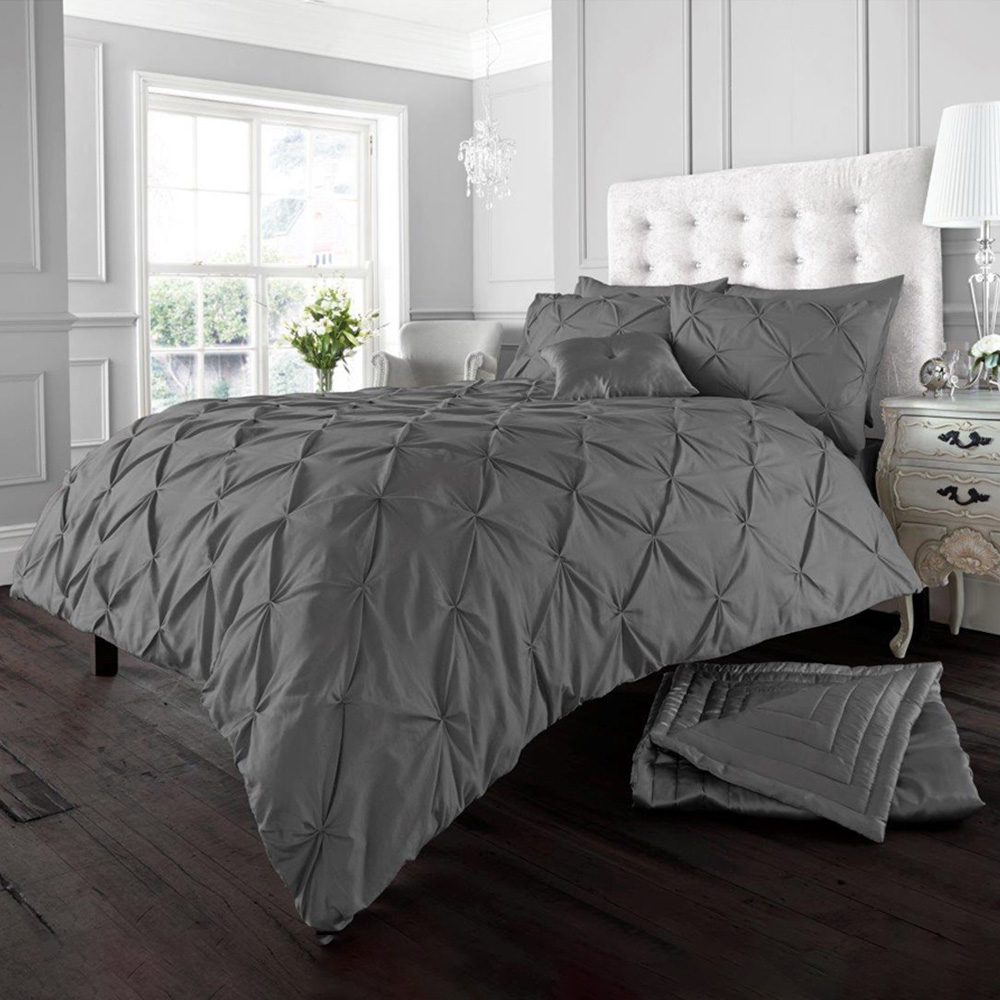 Smart Living Alford Double Charcoal Duvet Cover Set Image 1