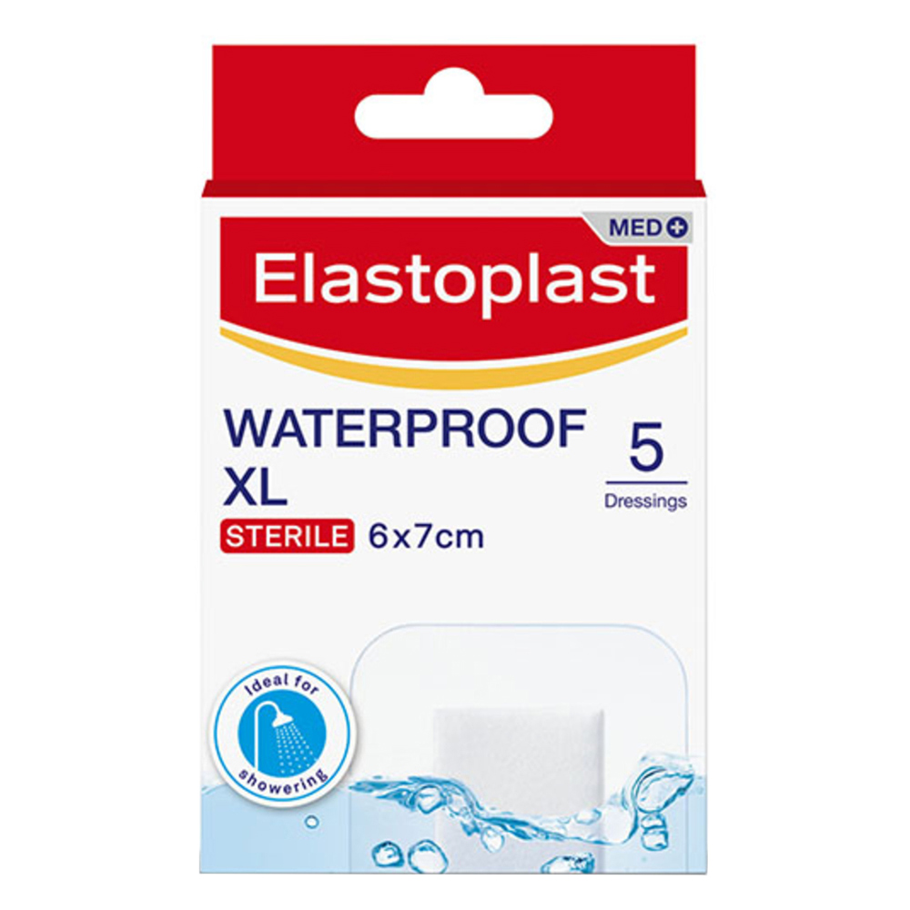 Elastoplast Sterile Waterproof XL Dressing 6 x 7cm 5 Pack Image 1